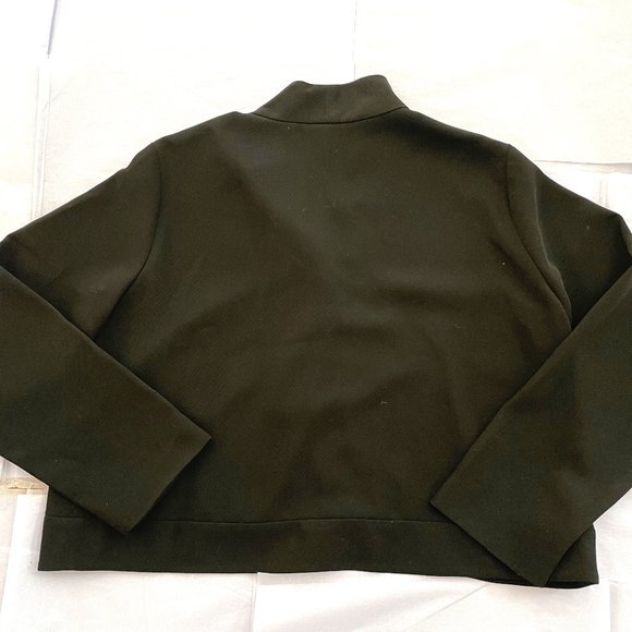 Made in USA Cropped Black Jacket Relaxed Fit Bolero Top Size M - Picture 5 of 6